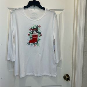 Coral Bay white Christmas tee
